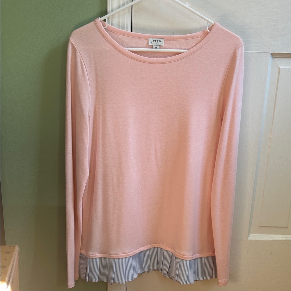 J. Crew Long Sleeve with Striped Hem